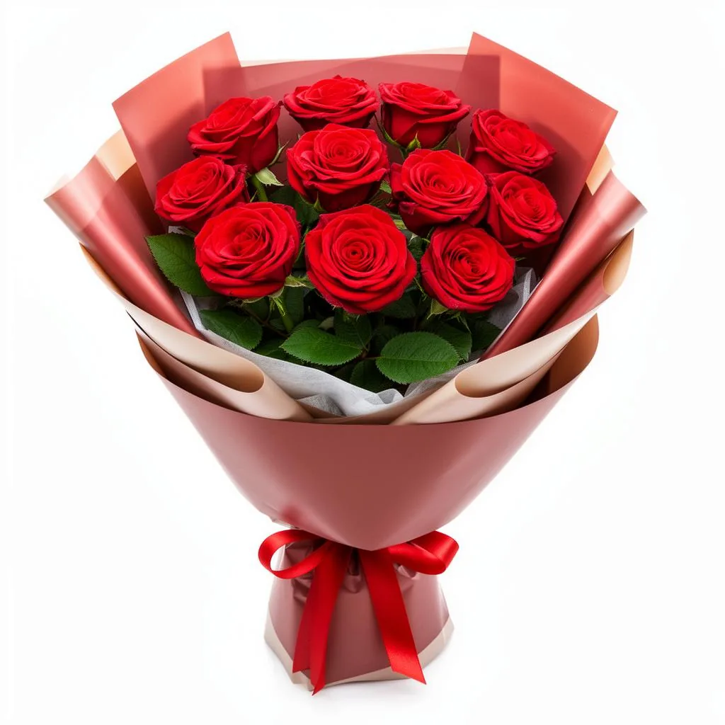Buquê com 10 Rosas Vermelhas Premium - Floricultura com entrega no mesmo dia